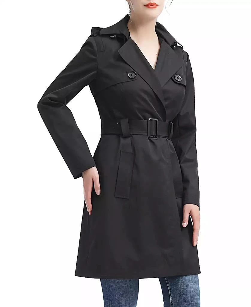 商品kimi + kai|Women's Angie Water Resistant Hooded Trench Coat,价格¥638,第4张图片详细描述