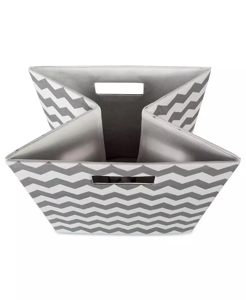 商品Design Imports|Chevron Stripe Polyester Storage Bin,价格¥172,第2张图片详细描述