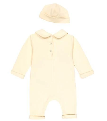 商品Gucci|Baby logo cotton onesie and beanie hat,价格¥3013,第2张图片详细描述