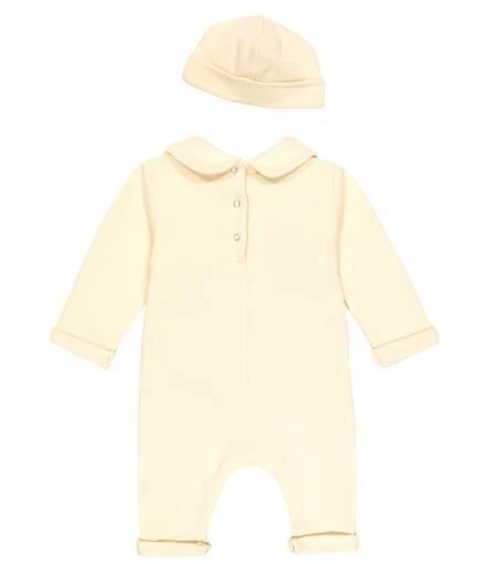 商品Gucci|Baby logo cotton onesie and beanie hat,价格¥3178,第2张图片详细描述