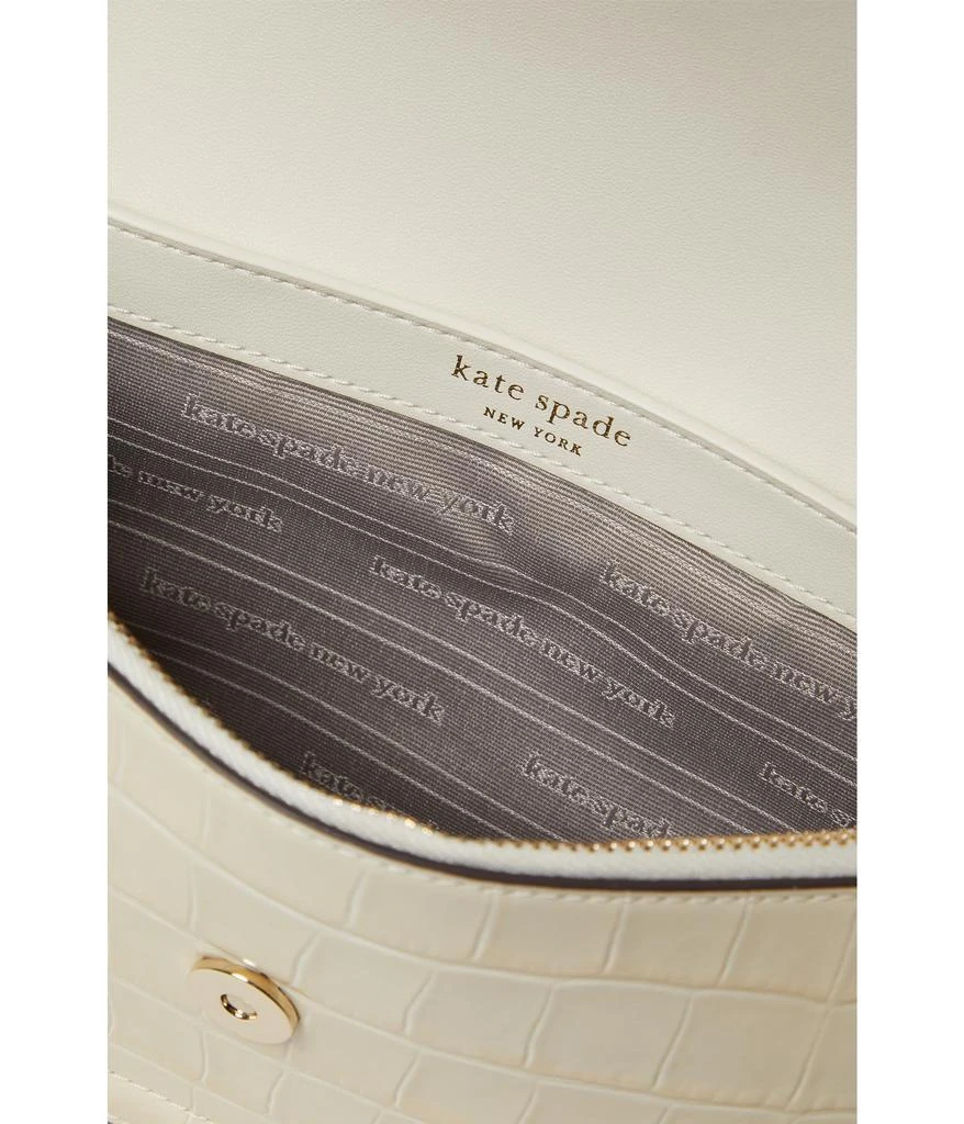 商品Kate Spade|Knott Croc Embossed Leather Flap Crossbody,价格¥1244,第3张图片详细描述