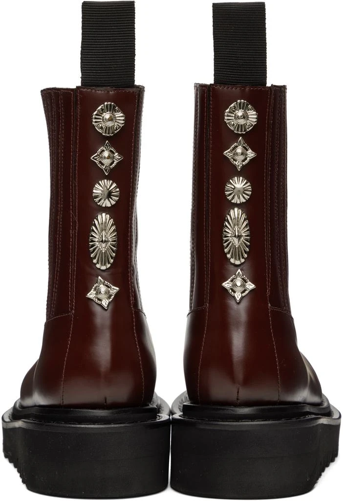 商品Toga Pulla|Burgundy Side Gore Zip Boots,价格¥1430,第2张图片详细描述