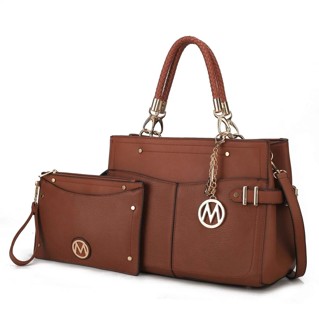 Tenna Vegan Leather Women’s Satchel Bag with Wristlet 商品