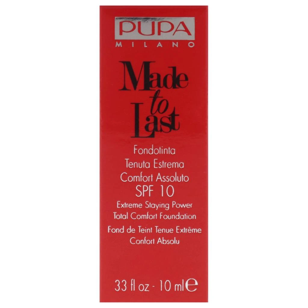 商品PUPA Milano|Made to Last Extreme Staying Power Foundation SPF 10 - 030 Porcelain by  for Women - 0.33,价格¥148,第4张图片详细描述