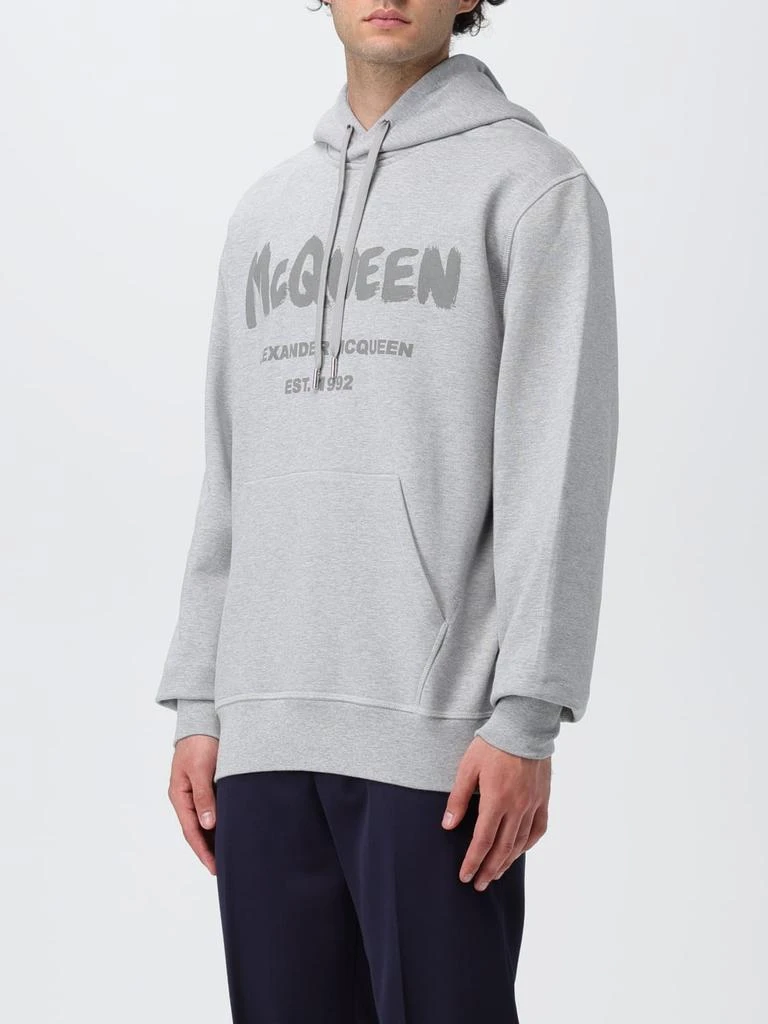 商品Alexander McQueen|Alexander McQueen Graffiti sweatshirt in cotton with logo print,价格¥5149,第4张图片详细描述