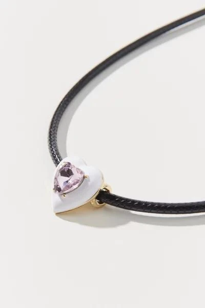 商品Urban Outfitters|Blair Rhinestone Heart Corded Necklace,价格¥38,第1张图片