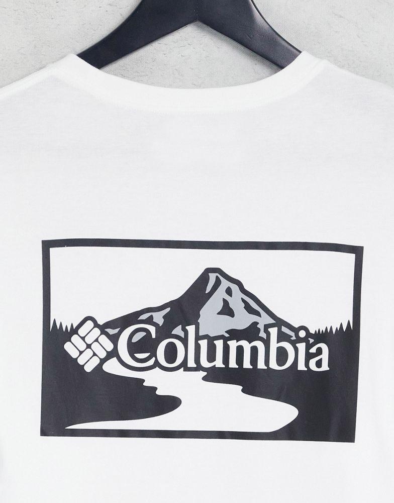 Columbia Hopedale back print long sleeve t-shirt in white Exclusive at ASOS商品第3张图片规格展示