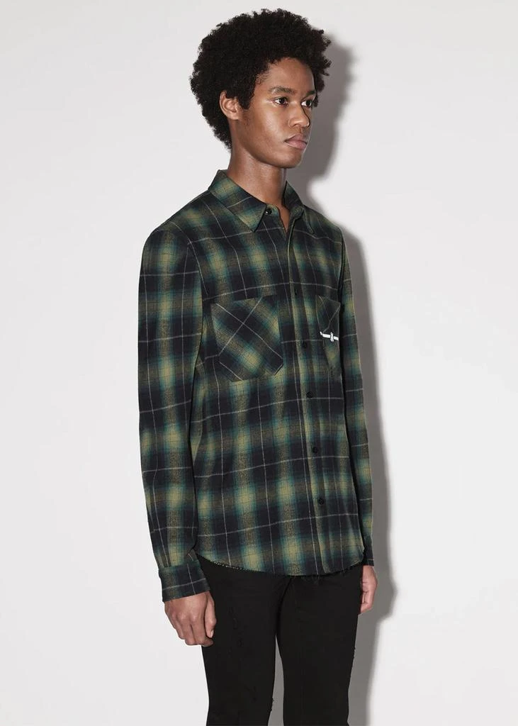 商品AMIRI|AMIRI Green Logo Flannel Shirt,价格¥3393,第4张图片详细描述