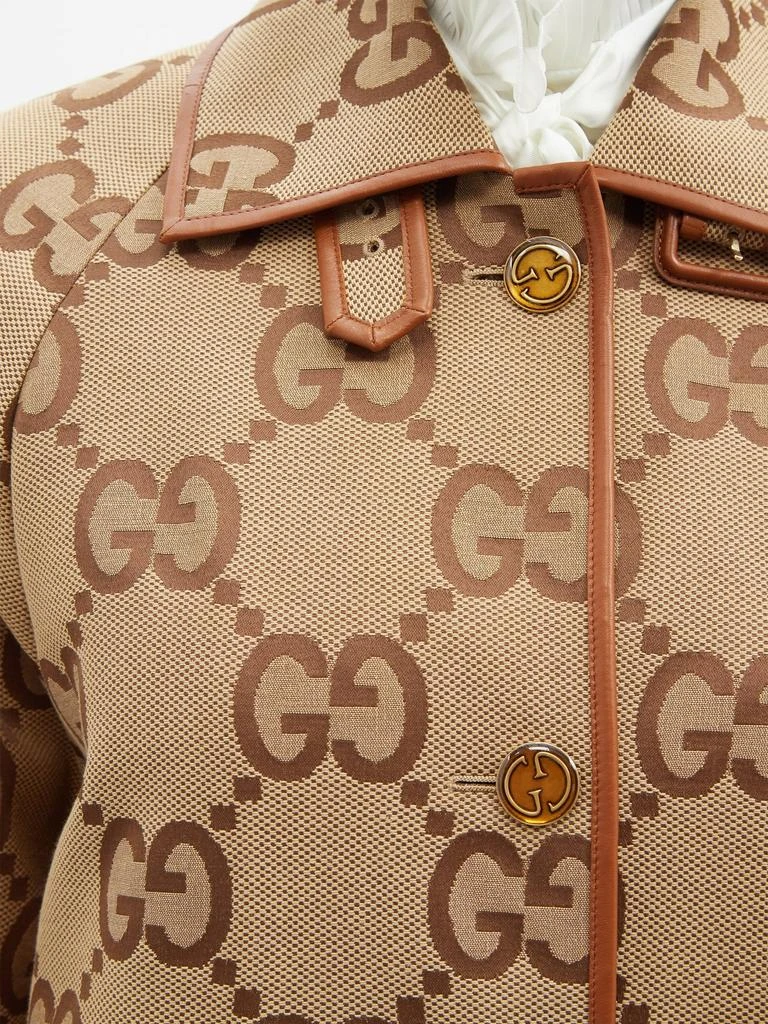 商品Gucci|GG-Supreme cotton-blend canvas coat,价格¥31623,第4张图片详细描述
