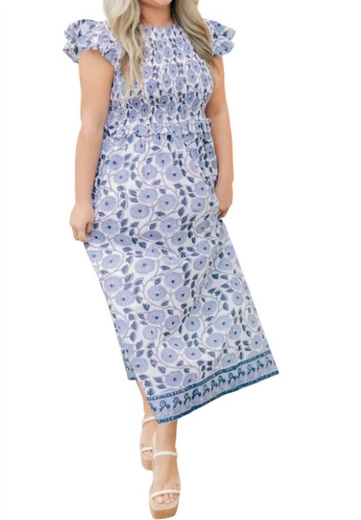 商品VICTORIA DUNN|Hampton Dress In Chive Blossom,价格¥545,第1张图片