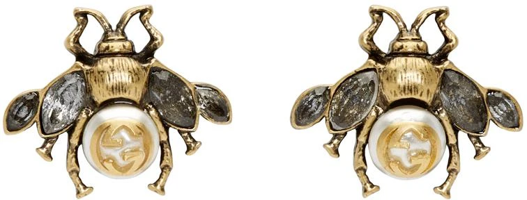 商品Gucci|Gold Bee Motif 耳钉,价格¥2897,第1张图片