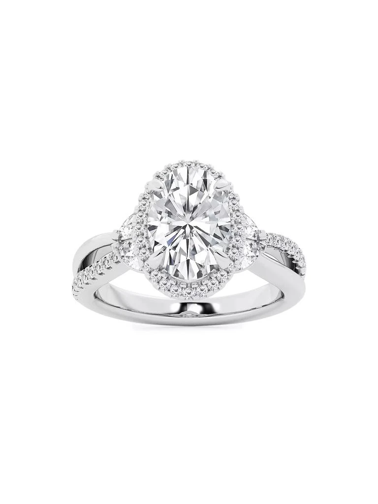 商品Saks Fifth Avenue Collection|14K White Gold &amp; 3.2 TCW Lab-Grown Diamond Engagement Ring,价格¥40847,第1张图片
