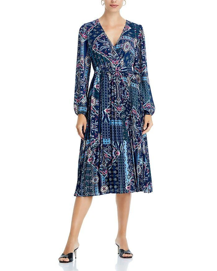 商品Tahari|Faux Wrap Blouson Sleeve Dress,价格¥332,第1张图片