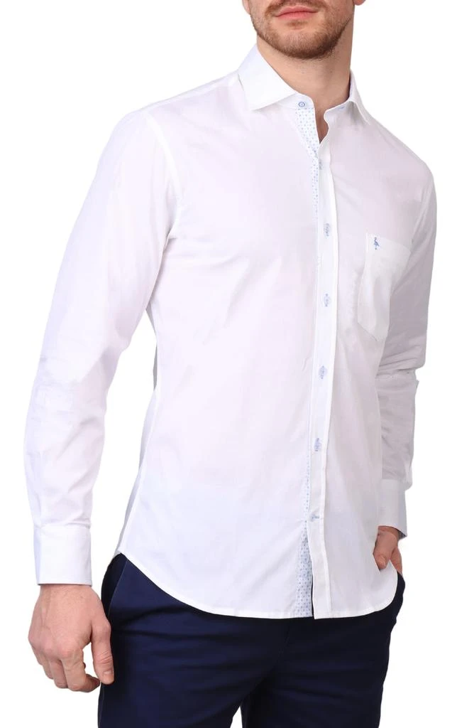 商品TailorByrd|Solid Stretch Cotton Button-Up Shirt,价格¥327,第5张图片详细描述