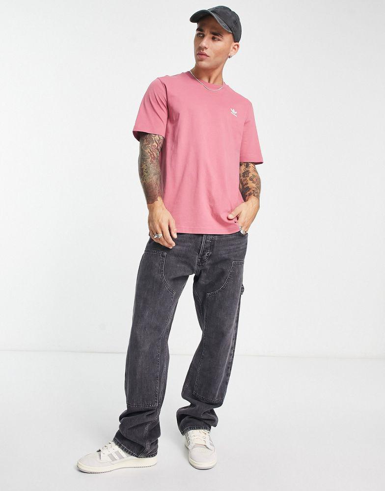 adidas Originals Trefoil Essentials logo t-shirt in dusty pink商品第4张图片规格展示