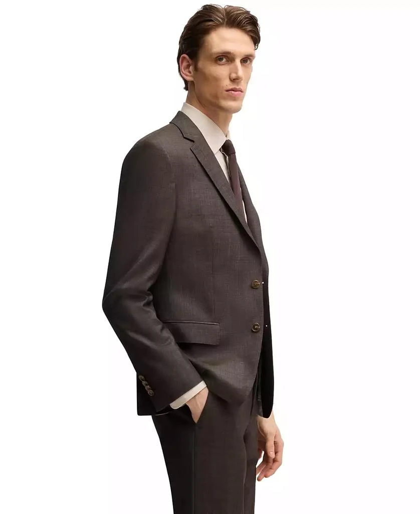 商品Hugo Boss|Men's Micro-Patterned Stretch Virgin Wool Slim-Fit Suit,价格¥4628,第4张图片详细描述