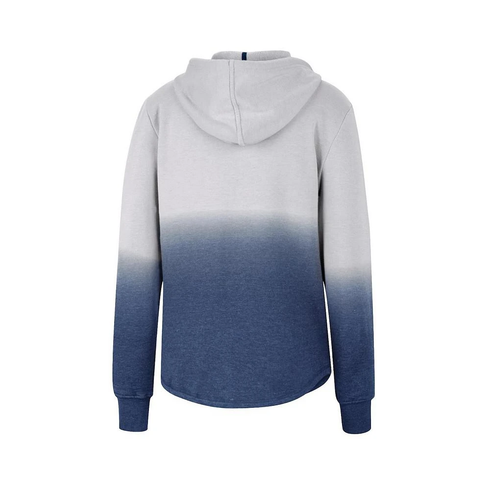 商品Colosseum|Women's Gray, Navy Michigan Wolverines Aurelia Dip-Dye Quarter-Snap Pullover Hoodie,价格¥451,第2张图片详细描述