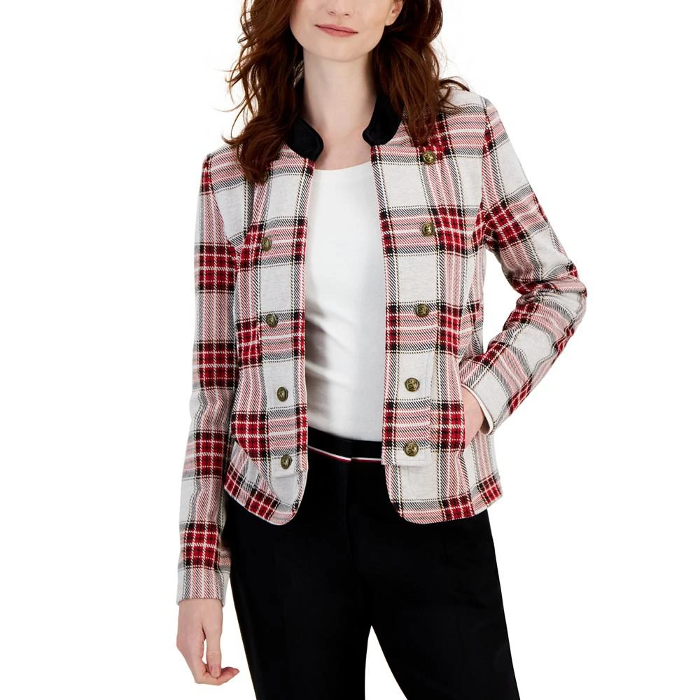 商品Tommy Hilfiger|Women's Long-Sleeve Tartan Band Jacket,价格¥606,第1张图片