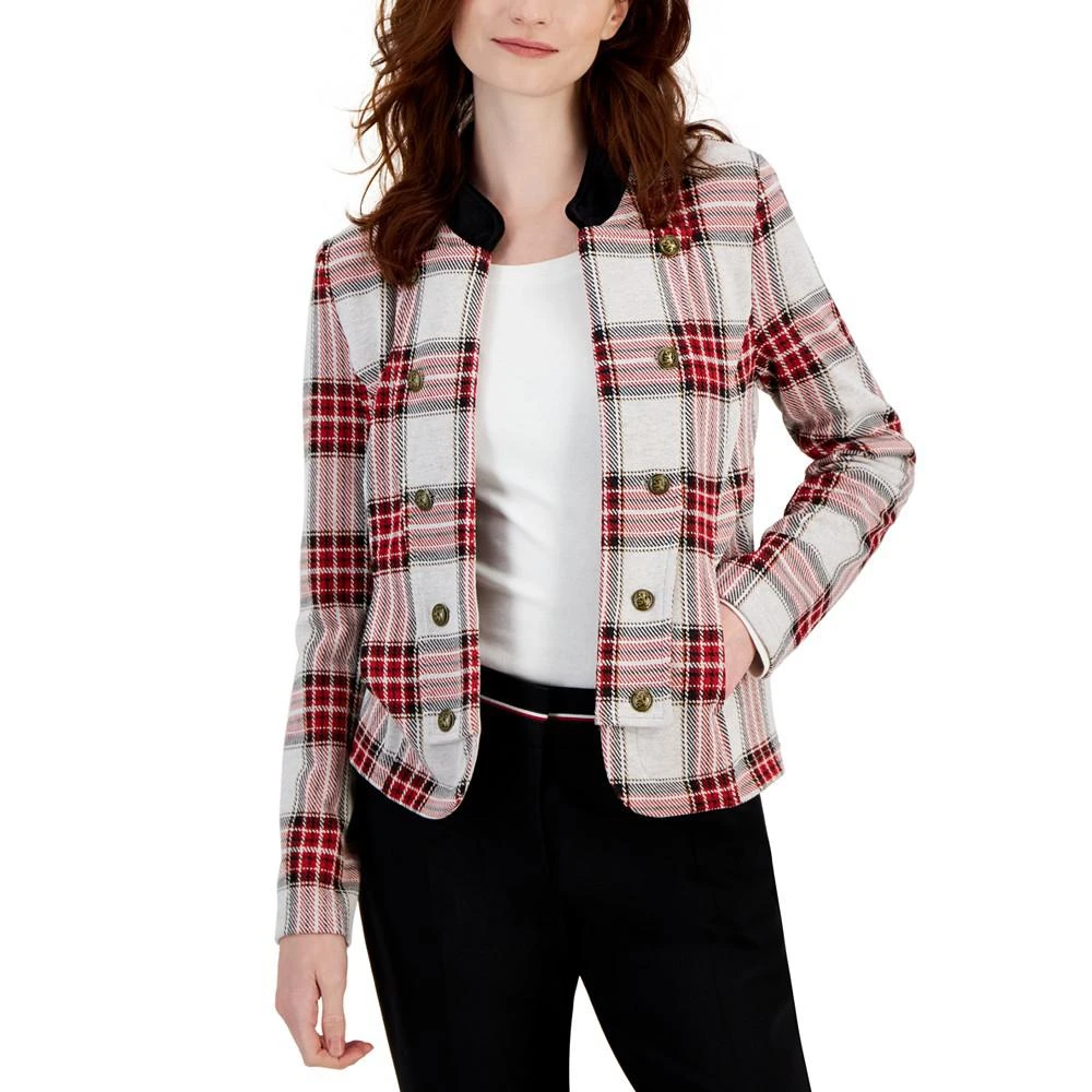 商品Tommy Hilfiger|Women's Long-Sleeve Tartan Band Jacket,价格¥274,第1张图片