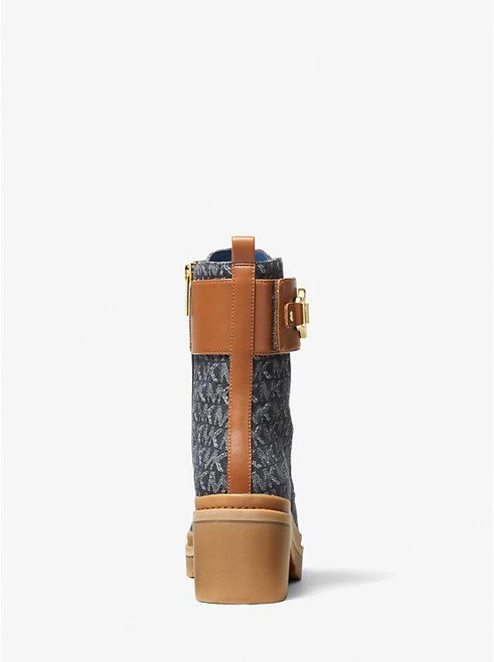 商品Michael Kors|Rory Denim Logo Jacquard Combat Boot,价格¥952,第4张图片详细描述