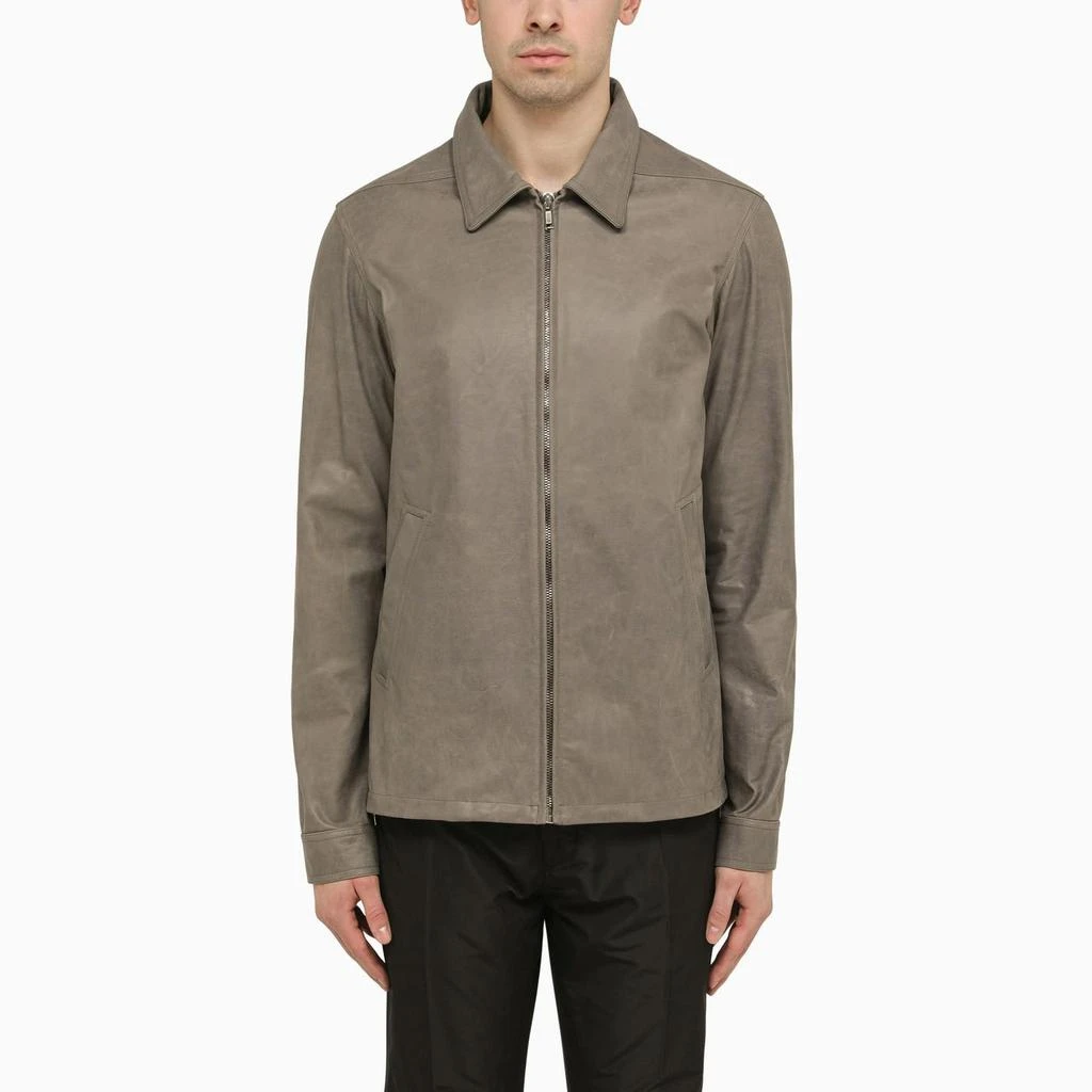 商品Rick Owens|Grey Leather Shirt,价格¥18995,第1张图片