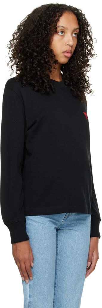 商品AMI|Black Ami de Cœur Long Sleeve T-Shirt,价格¥553,第2张图片详细描述