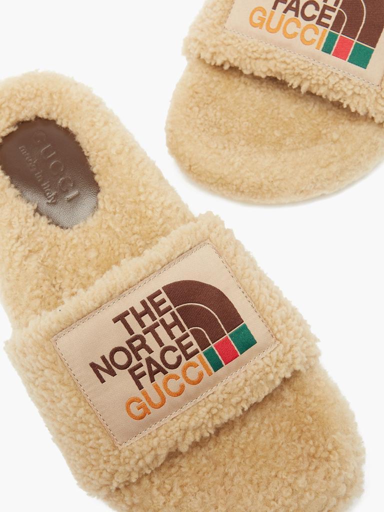商品Gucci|X The North Face shearling slides,价格¥5357,第4张图片详细描述