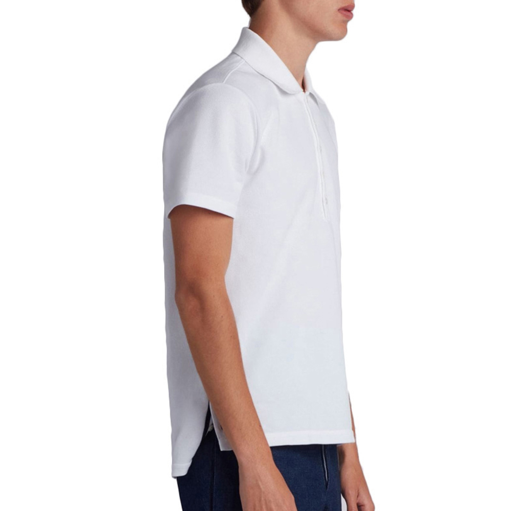 Thom Browne 男士白色纯棉短袖POLO衫 MJP042A-00050-100商品第3张图片规格展示
