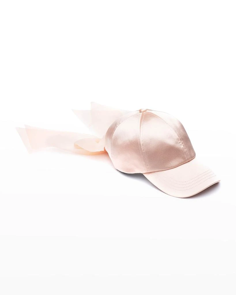 商品Eugenia Kim|Lauren Bow Satin Baseball Cap,价格¥734,第1张图片