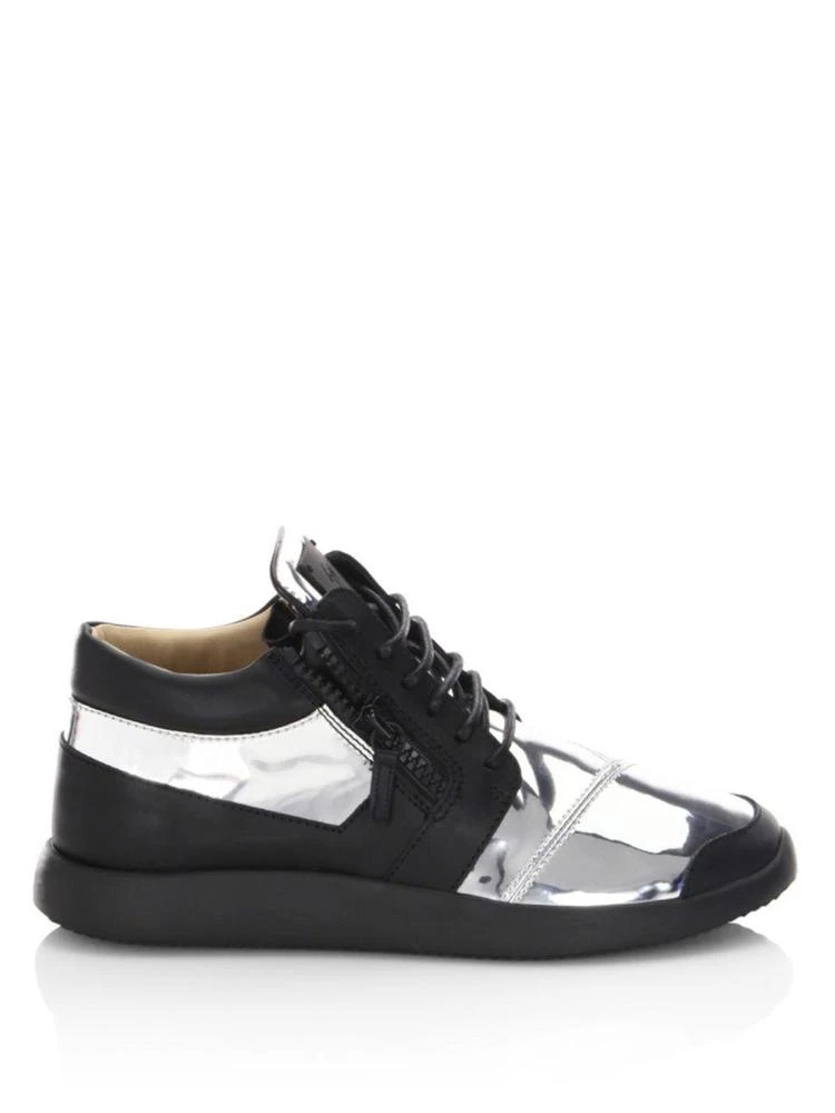 商品Giuseppe Zanotti|Metallic Runner Leather Sneakers,价格¥2567,第5张图片详细描述