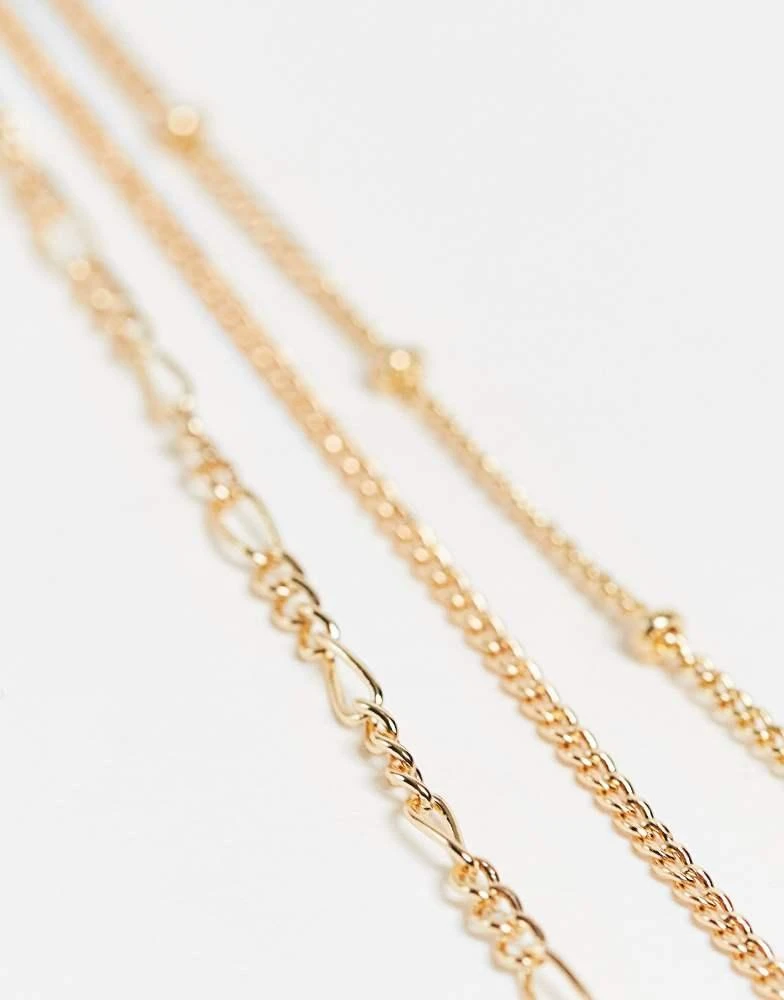 商品Reclaimed Vintage|Reclaimed Vintage inspired constellation star multirow necklace,价格¥103,第4张图片详细描述