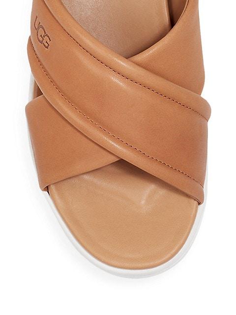 Zayne Crossband Leather Slippers商品第4张图片规格展示