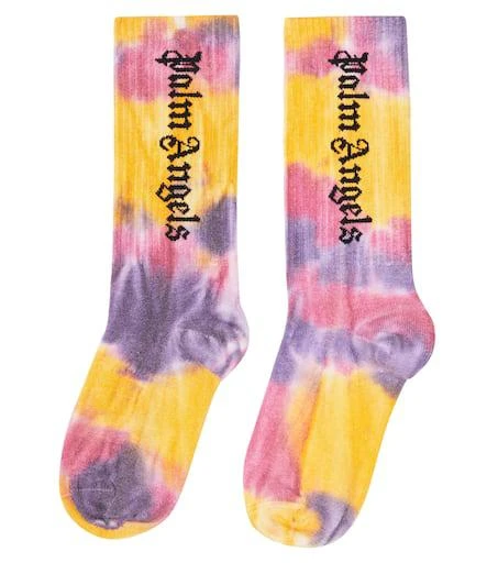 商品Palm Angels|Logo tie-dye cotton-blend socks,价格¥604,第3张图片详细描述