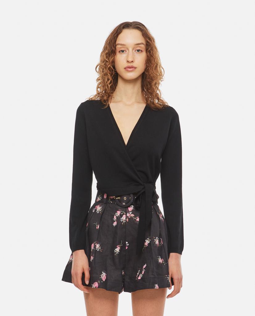 RHYTHMIC MERINO WOOL WRAP TOP商品第1张图片规格展示