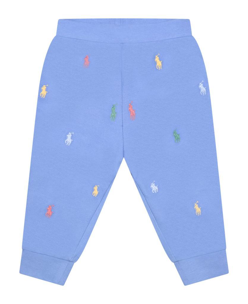 商品Ralph Lauren|Light Blue Tracksuit For Baby Kids With Pony Logo,价格¥992,第6张图片详细描述