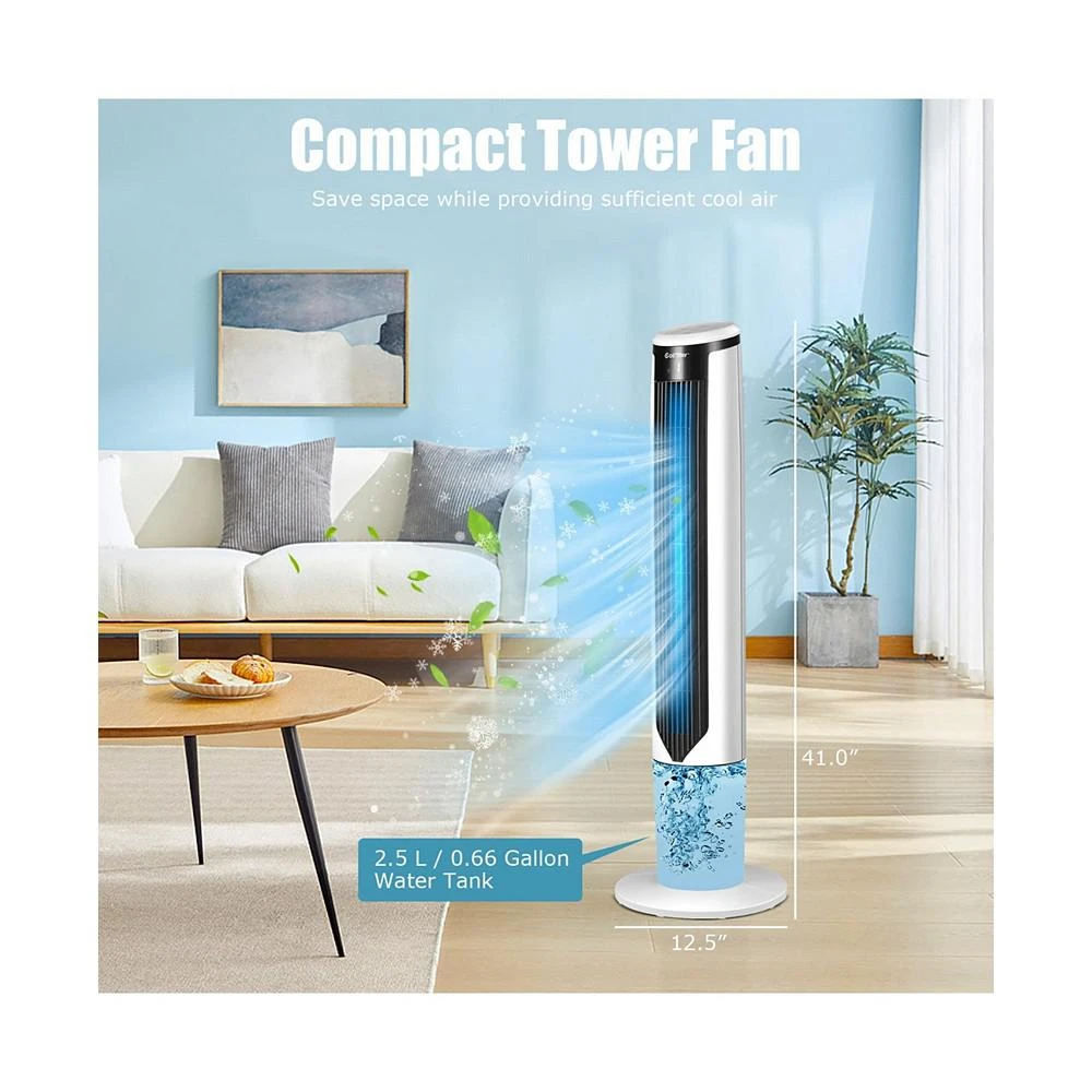 商品Costway|41'' Evaporative Air Cooler Quiet Cooling Oscillating Fan,价格¥887,第3张图片详细描述
