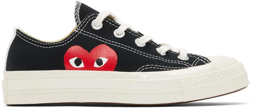 商品Comme des Garcons|Black Converse Edition Half Heart Chuck 70 Low Sneakers,价格¥1198,第1张图片