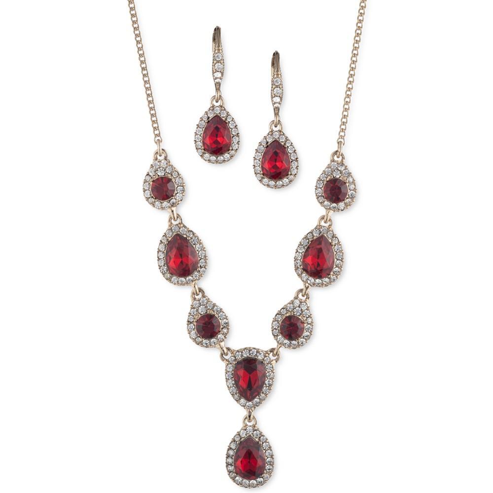 商品Givenchy|Gold-Tone 2-Pc. Crystal Halo Statement Necklace & Matching Drop Earrings,价格¥359,第1张图片