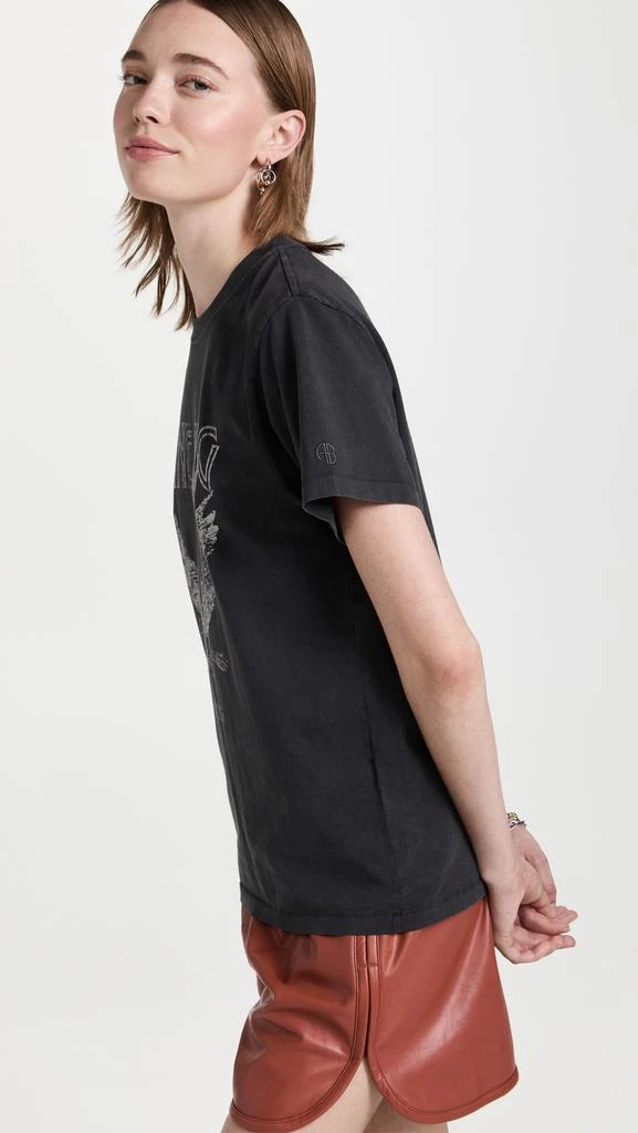 商品ANINE BING|ANINE BING Lili 水洗黑色老鹰 T 恤,价格¥737,第4张图片详细描述