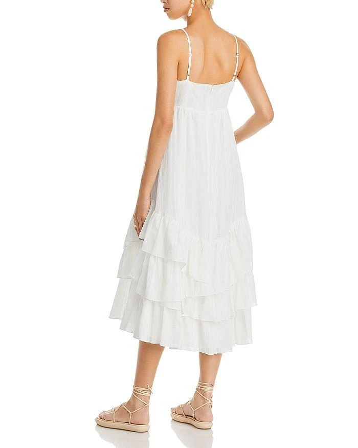 商品AQUA|Cotton Ruffled Hem Midi Dress - 100% Exclusive,价格¥267,第4张图片详细描述