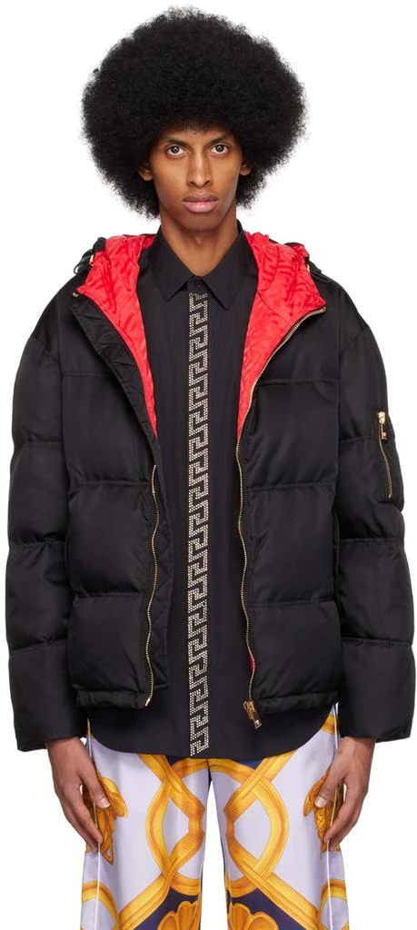 商品Versace|Black Quilted Down Jacket,价格¥18207,第1张图片