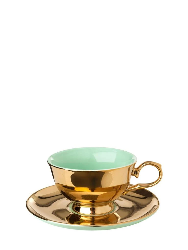 商品POLSPOTTEN|Set Of 4 Legacy Gold Tea Cups & Saucers,价格¥1051,第5张图片详细描述