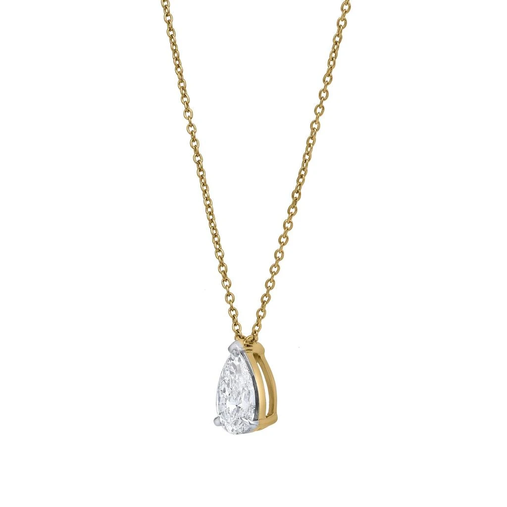 商品LuvMyJewelry|Pear Perfection 14K Gold Lab Grown Diamond Necklace - 0.75 ct,价格¥6025,第2张图片详细描述