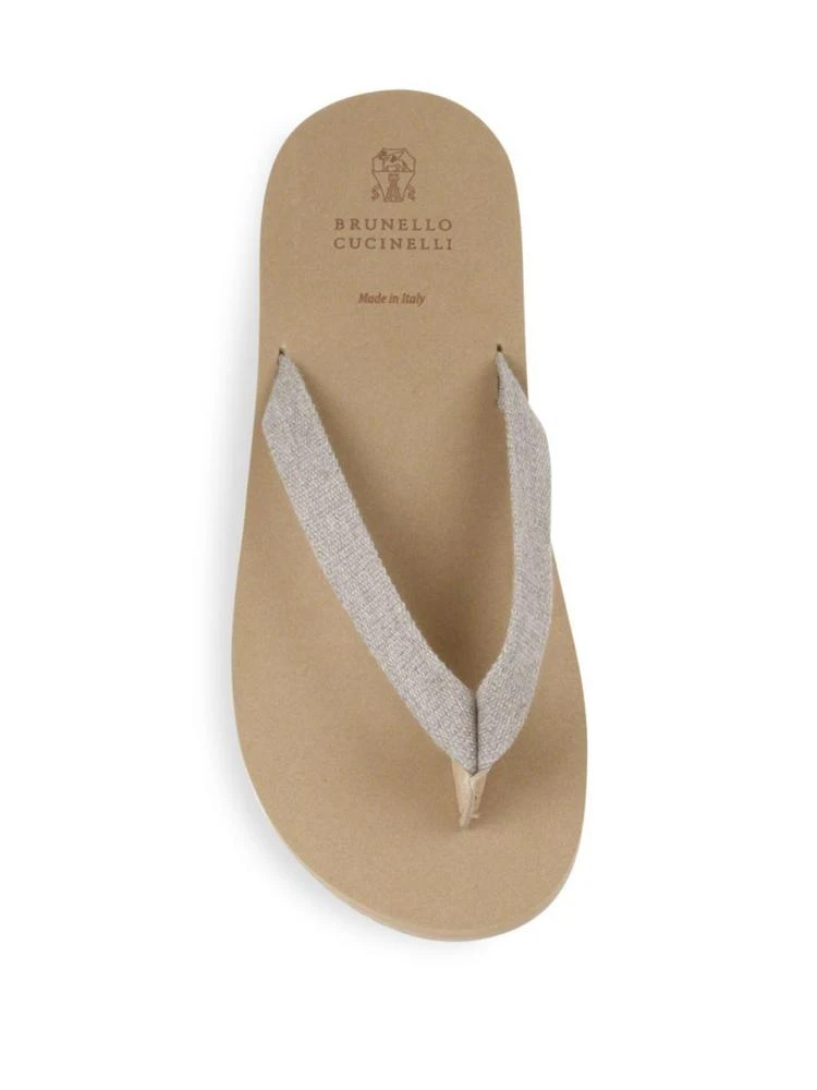 商品Brunello Cucinelli|Calf Leather Flip Flops,价格¥1328,第4张图片详细描述