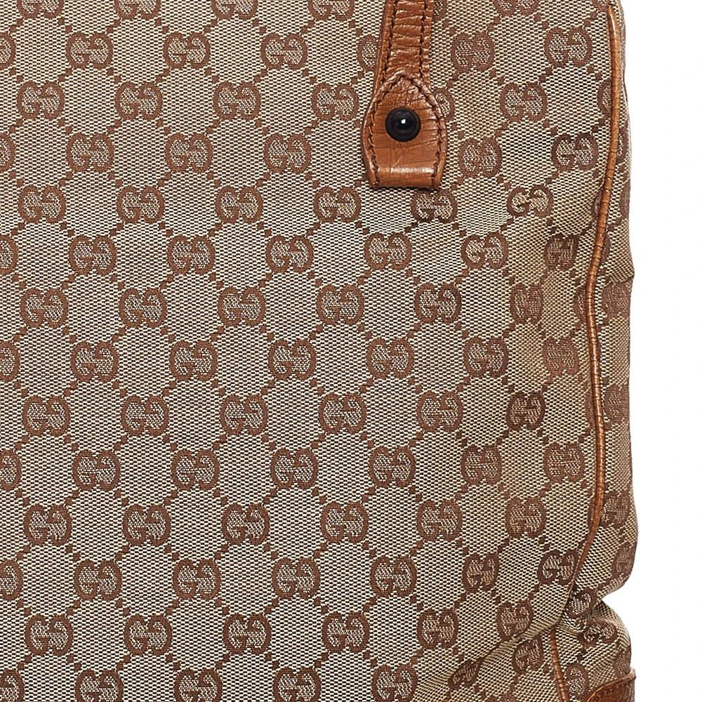 Gucci Beige/Brown GG Canvas Bamboo Tote Bag 商品