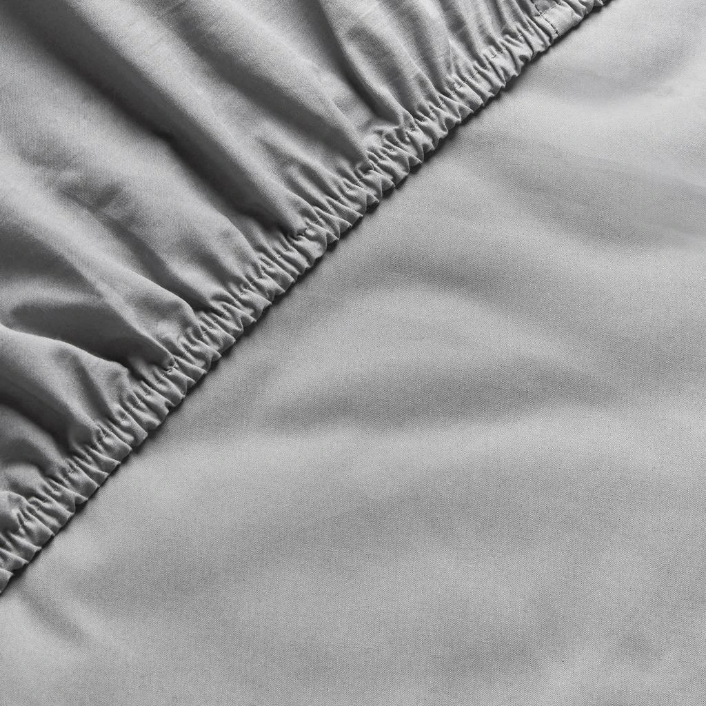 商品in homeware|ïn homeware 200 Thread Count 100% Organic Cotton Fitted Sheet - Light Grey,价格¥54,第2张图片详细描述