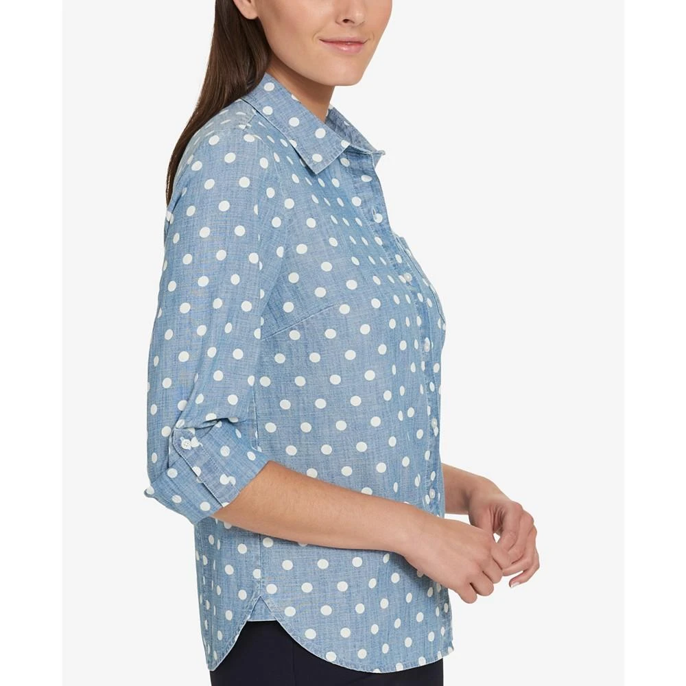 商品Tommy Hilfiger|女士棉质衬衫 Cotton Printed Roll-Tab Utility Shirt,价格¥376,第2张图片详细描述