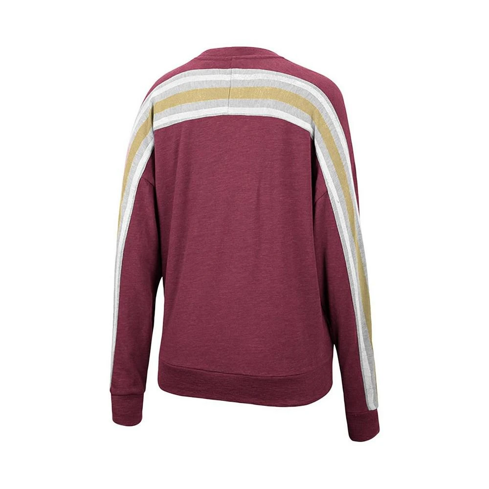商品Colosseum|Women's Heathered Garnet Florida State Seminoles Team Oversized Pullover Sweatshirt,价格¥336,第3张图片详细描述