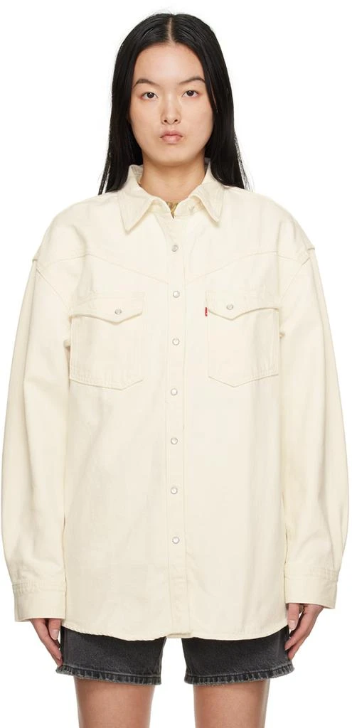 商品Levi's|Off-White Relaxed-Fit Denim Shirt,价格¥732,第1张图片