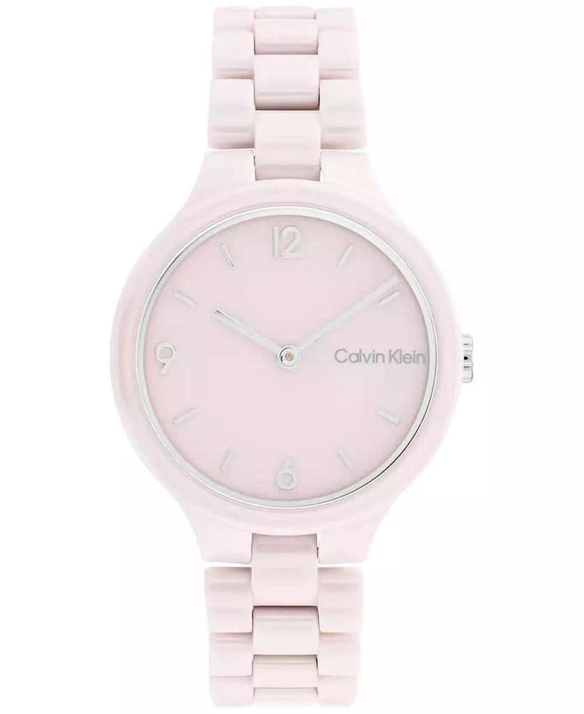 商品Calvin Klein|Blush Ceramic Bracelet Watch 32mm,价格¥1211,第1张图片